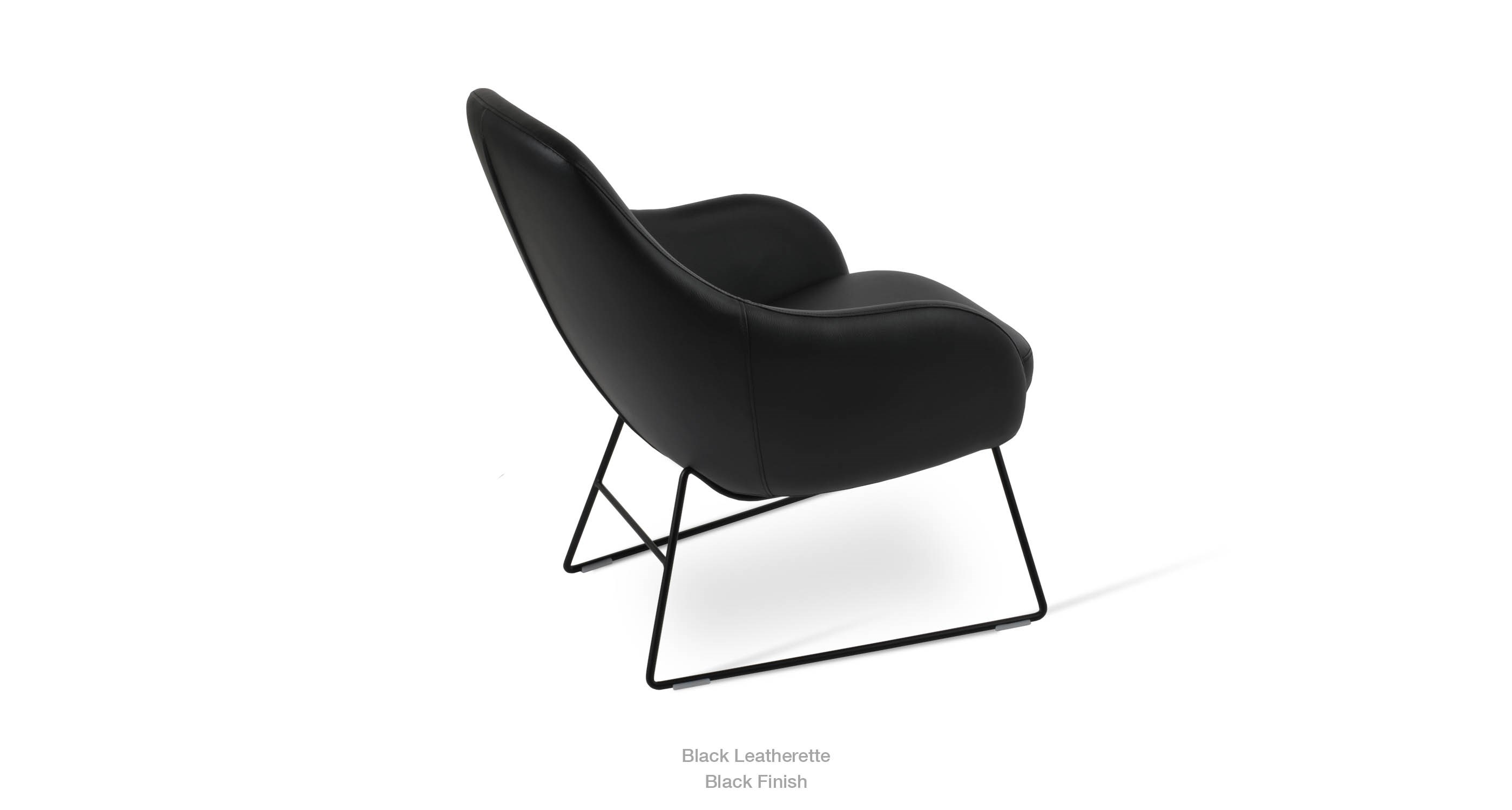 black leatherette