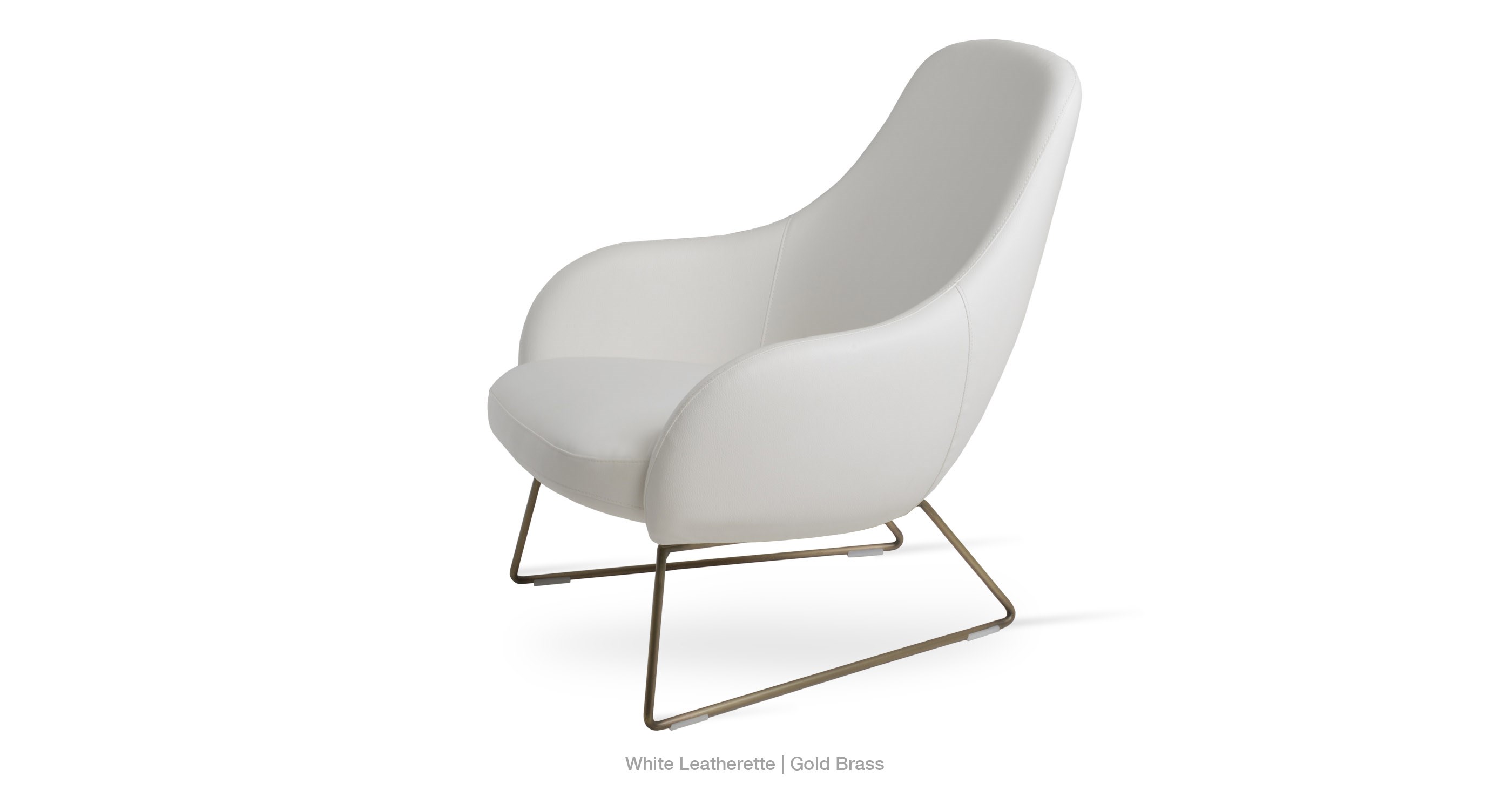Gazel Wire Lounge White Leatherette
