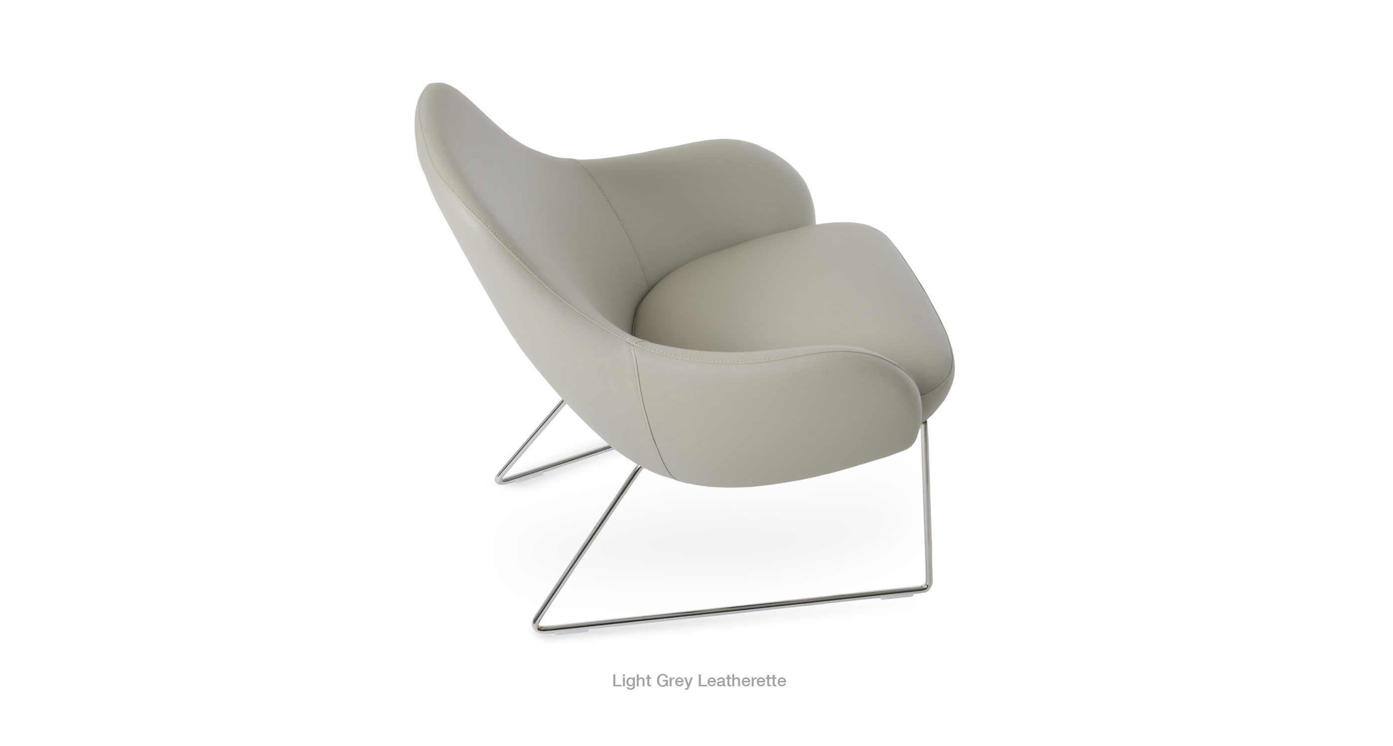light grey leatherette