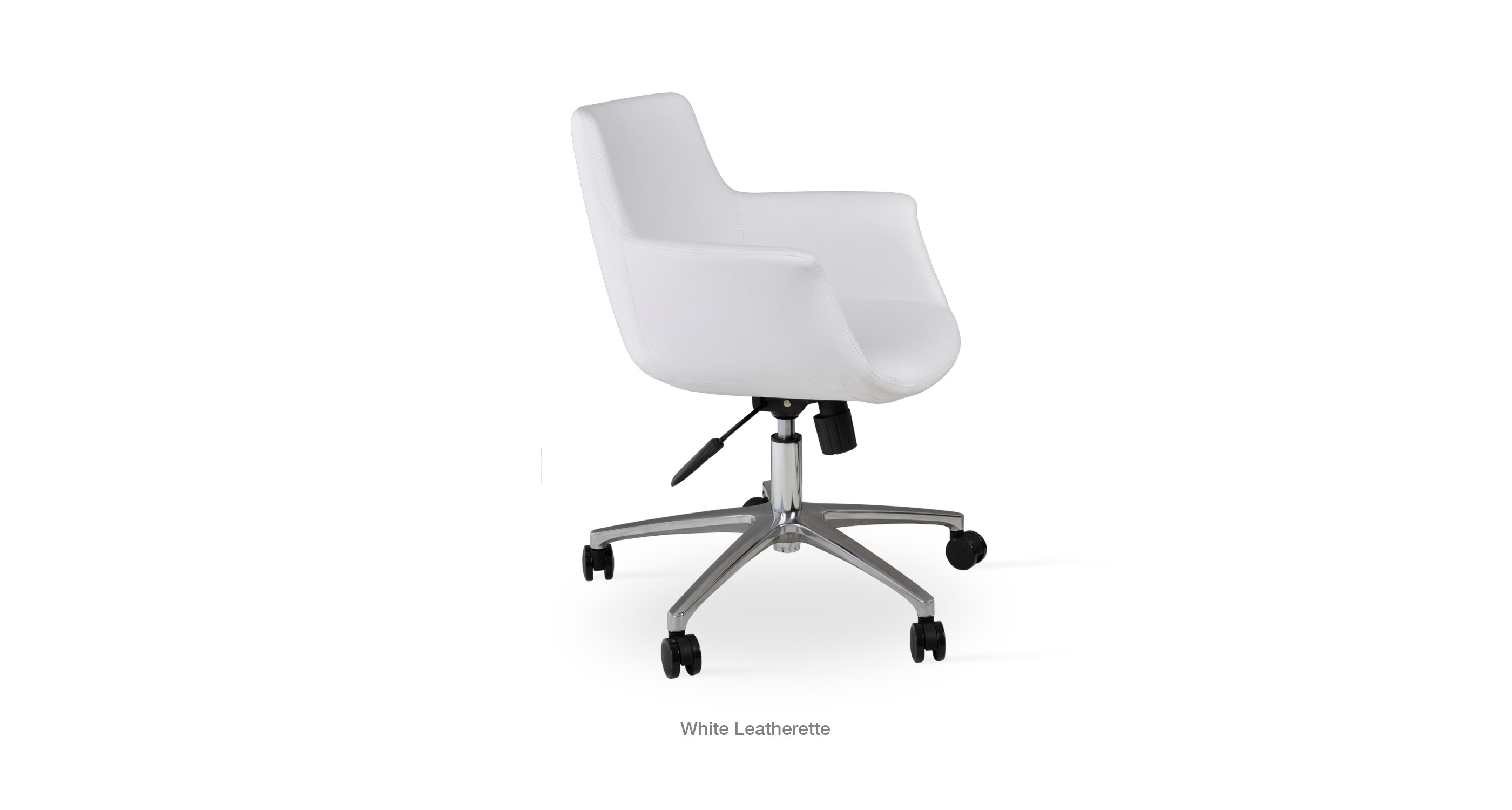 white leatherette