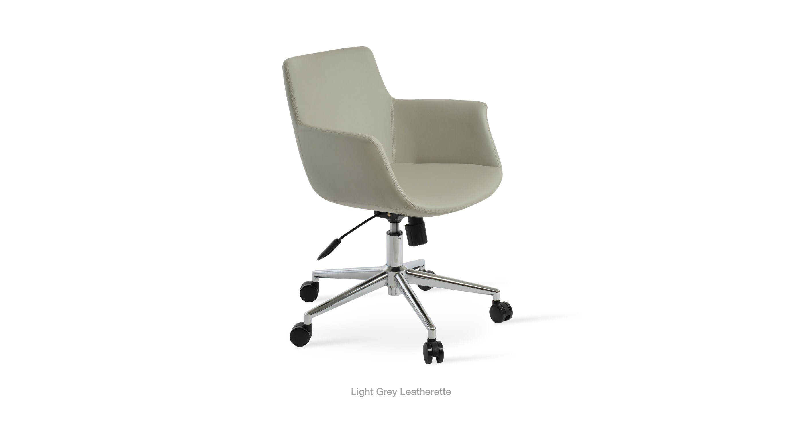 light grey leatherette