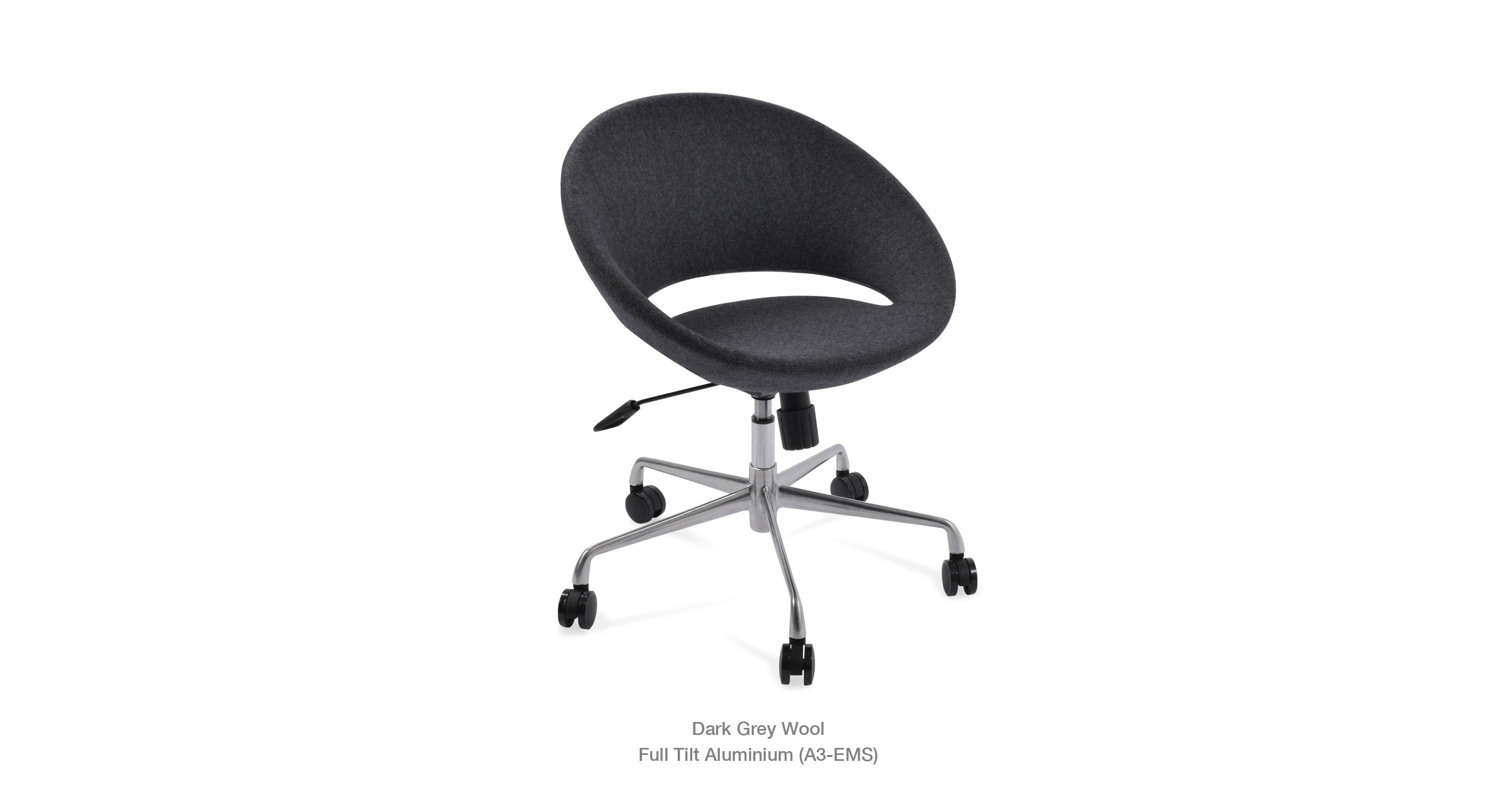 Crescent Office Dark Grey Wool