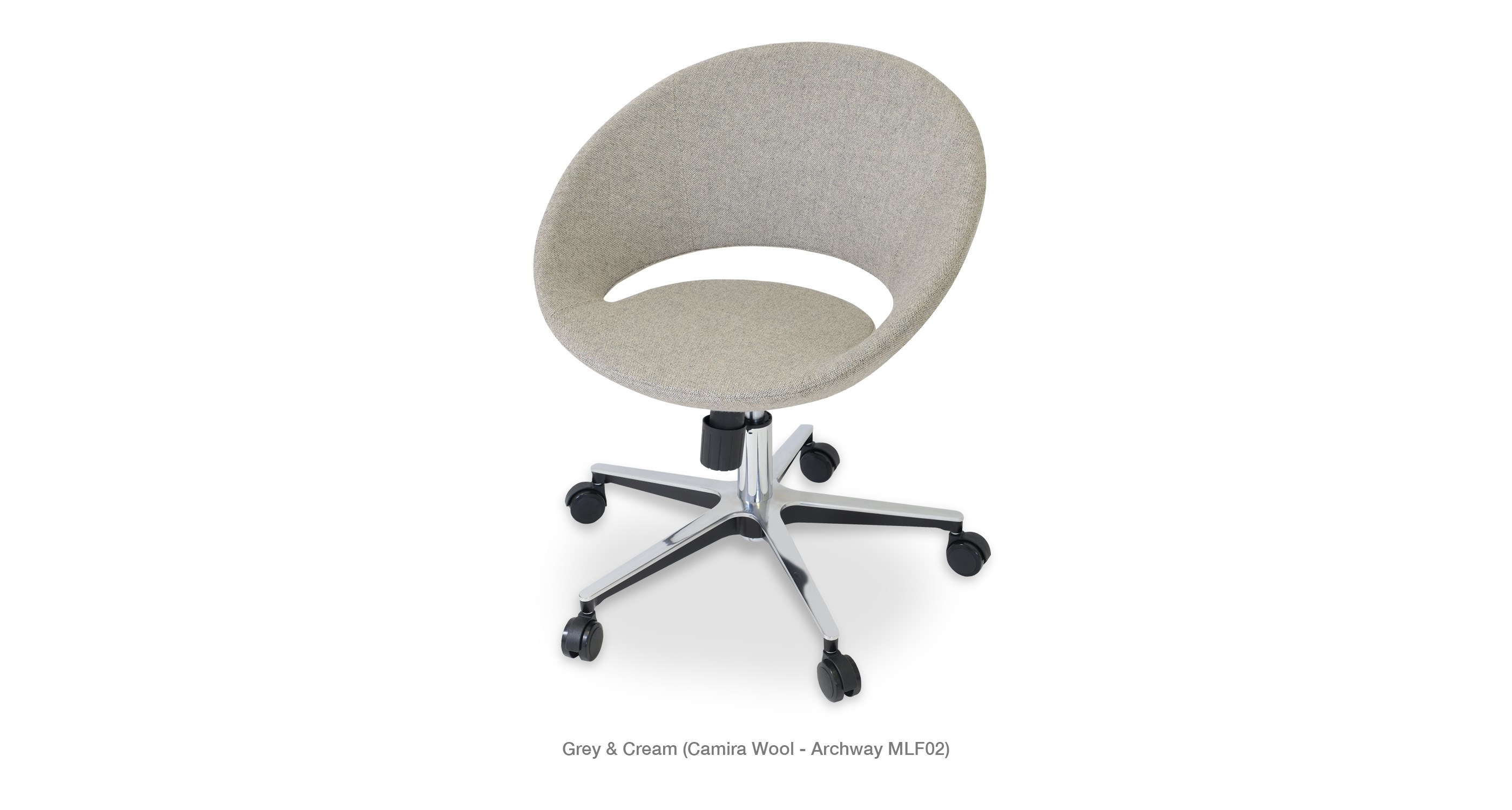 Crescent Office Grey and Cream Camira