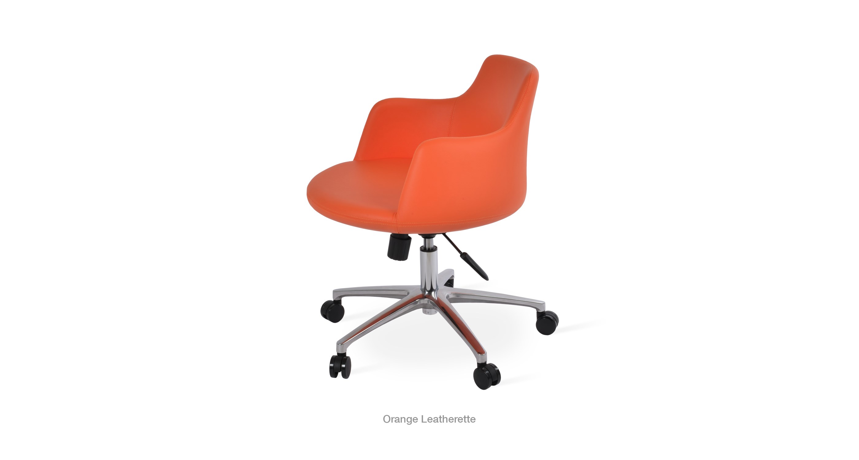 orange leatherette