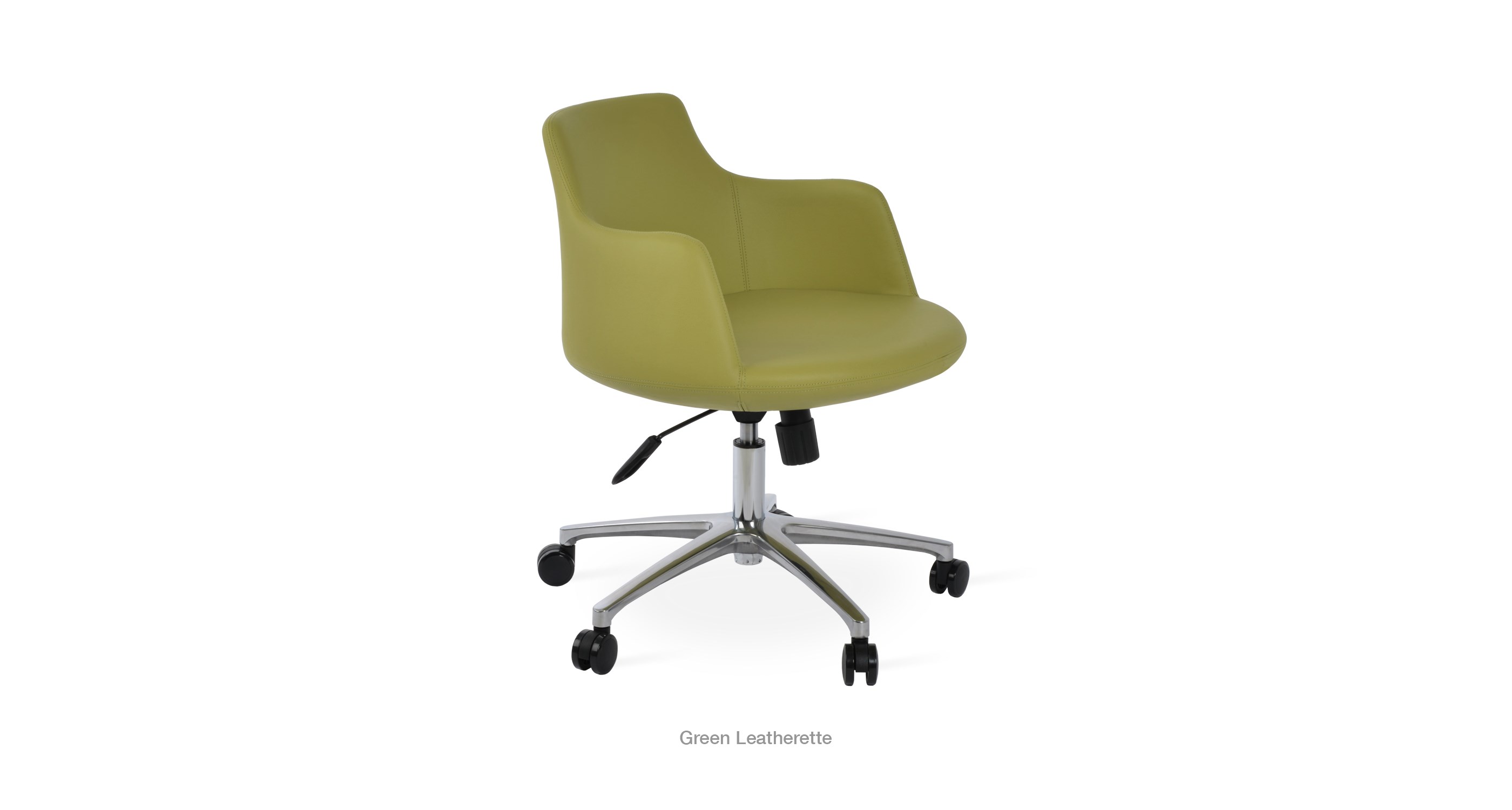 green leatherette