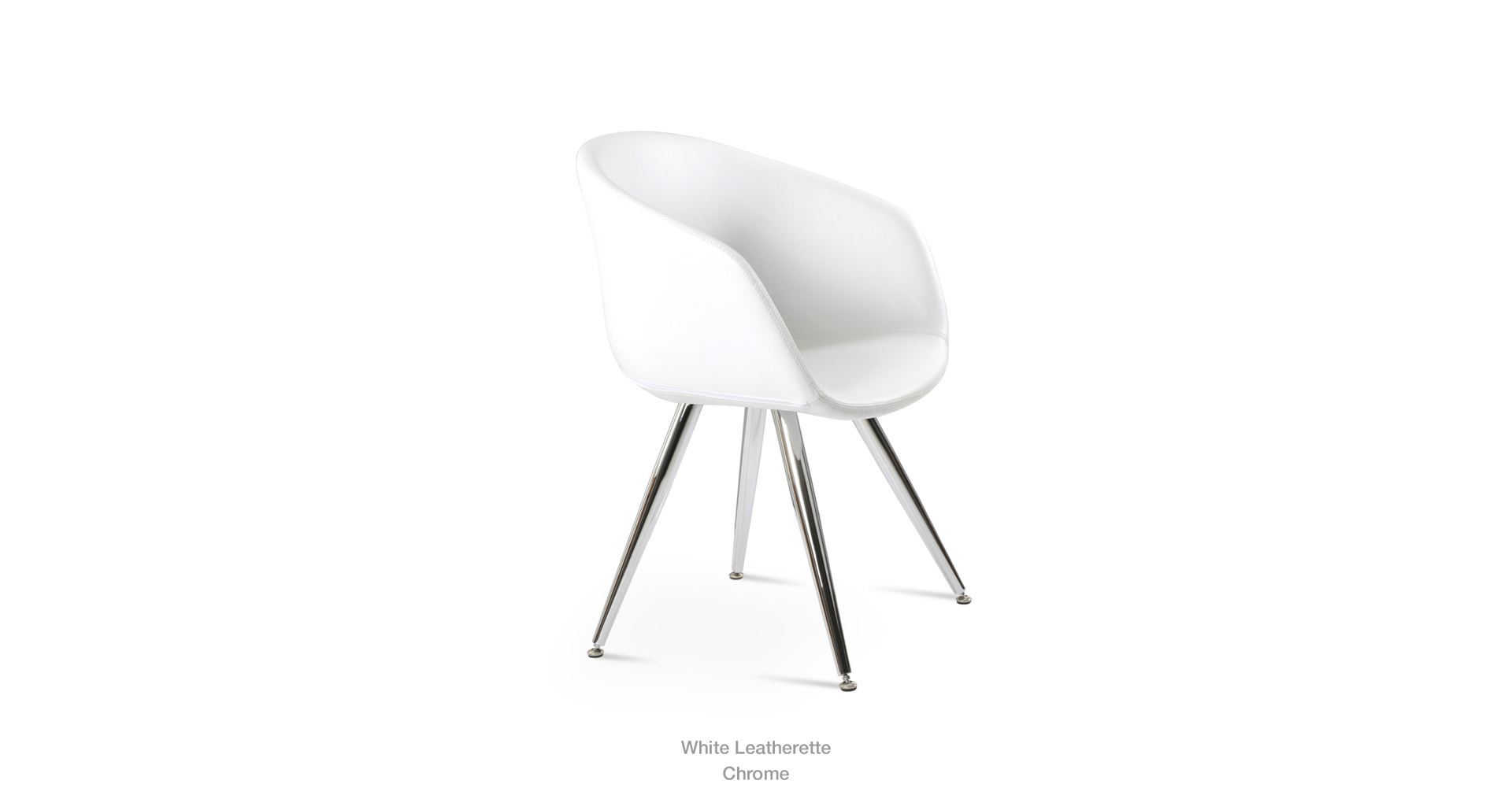White Leatherette - chrome