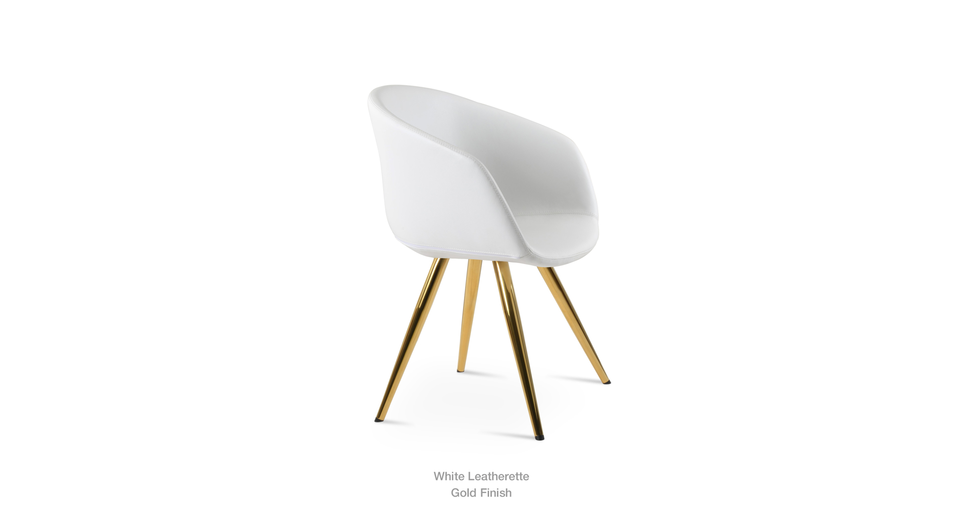 White Leatherette - gold
