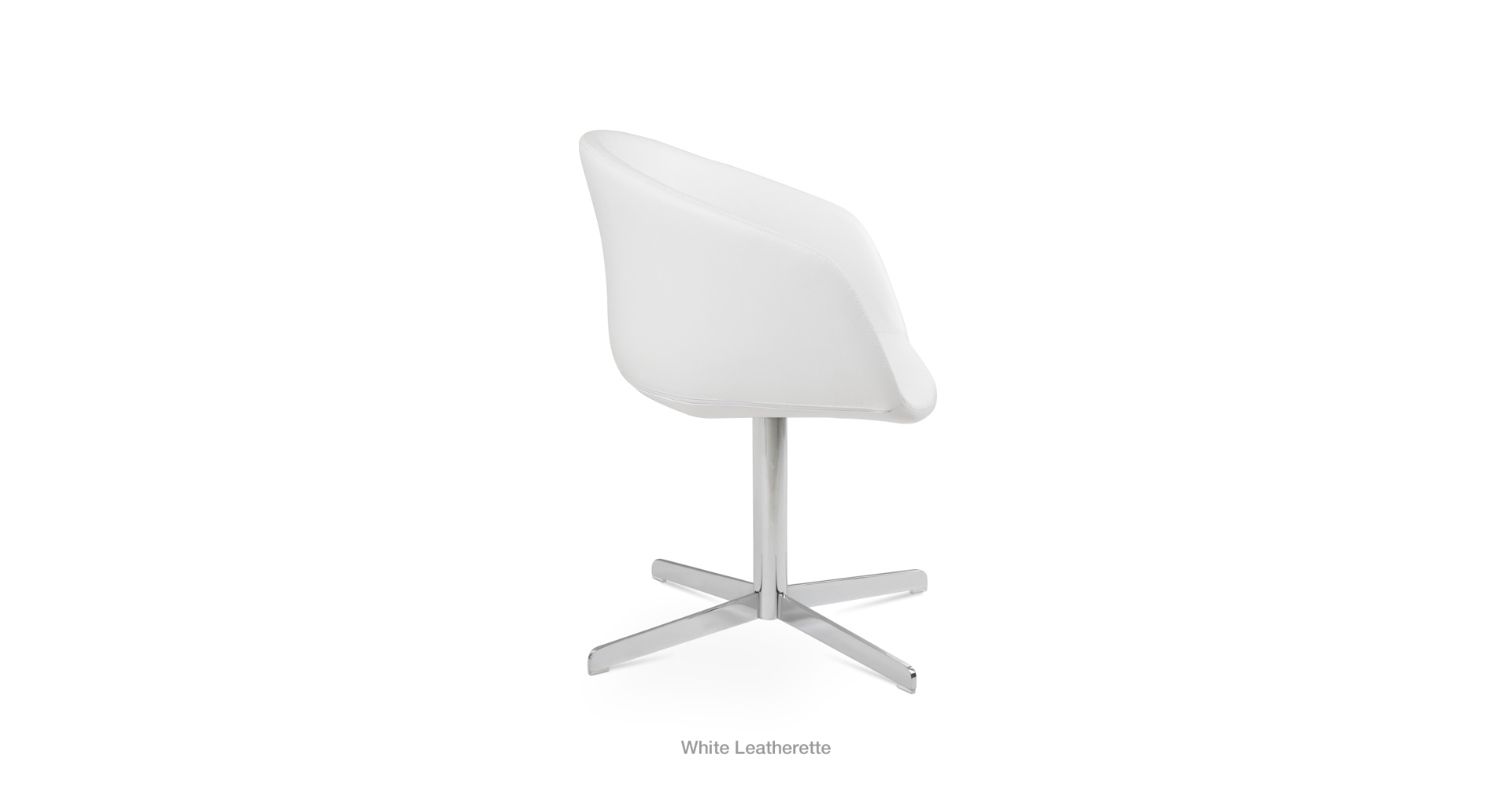 White Leatherette - chrome