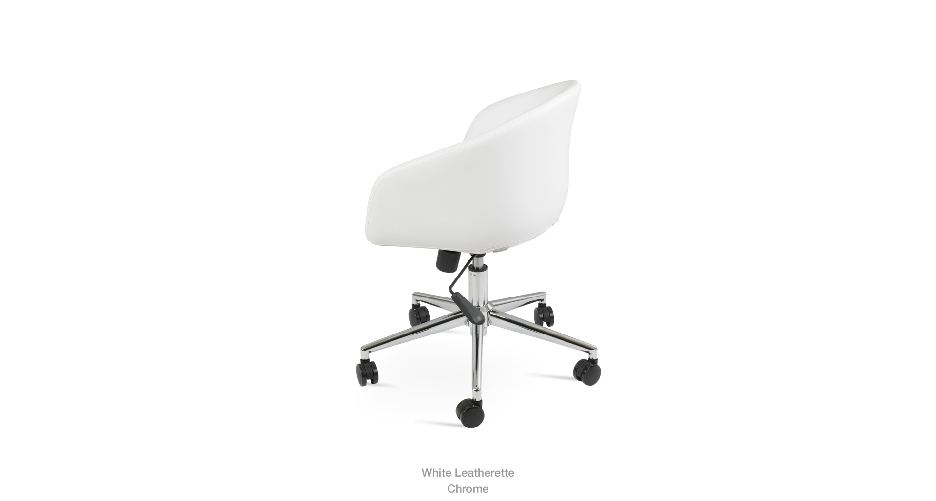 White Leatherette - black