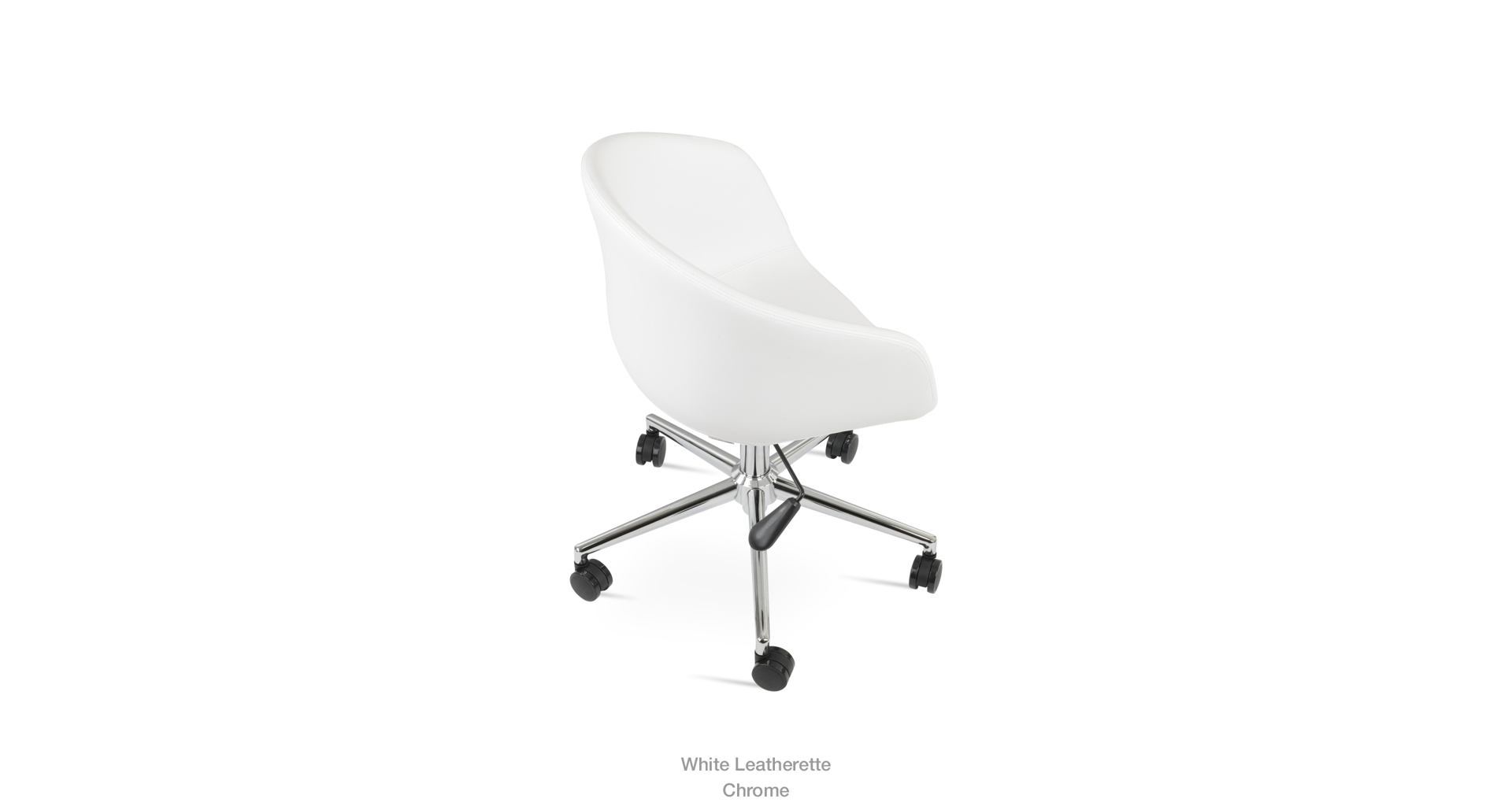 White Leatherette - chrome