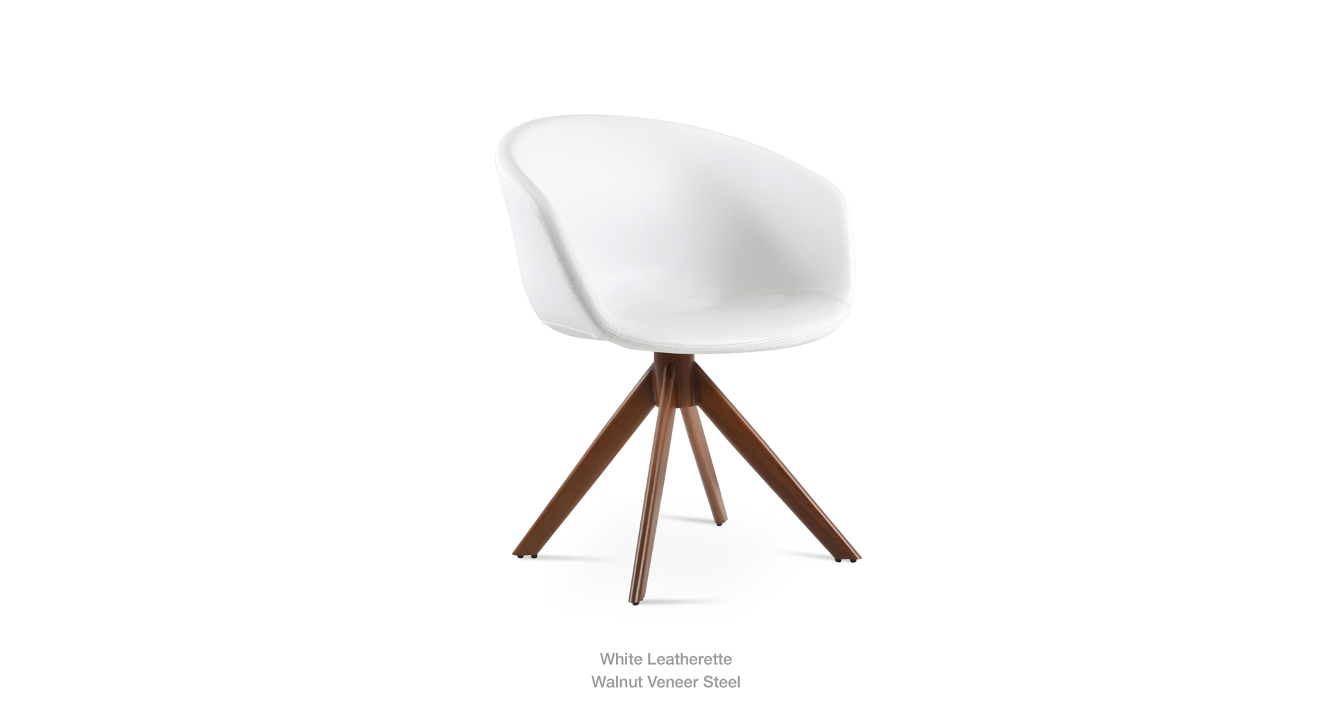 White Leatherette - walnut