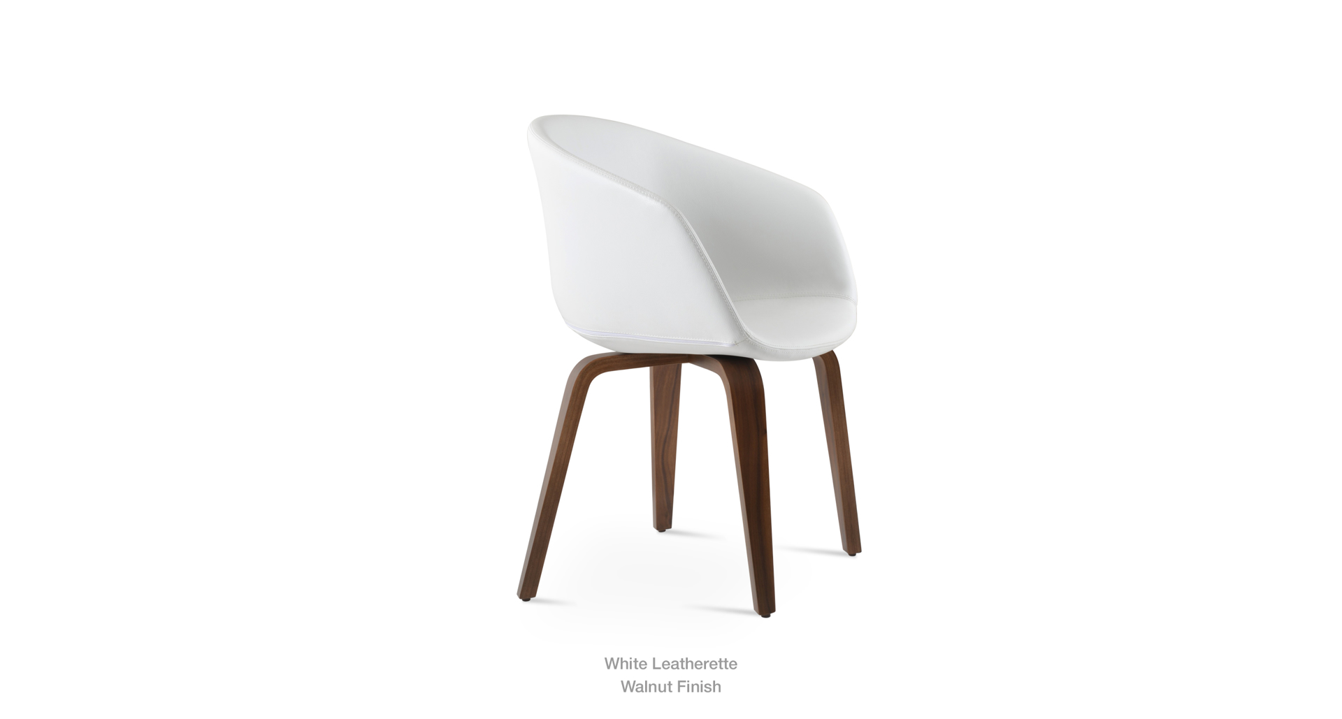 White Leatherette - walnut