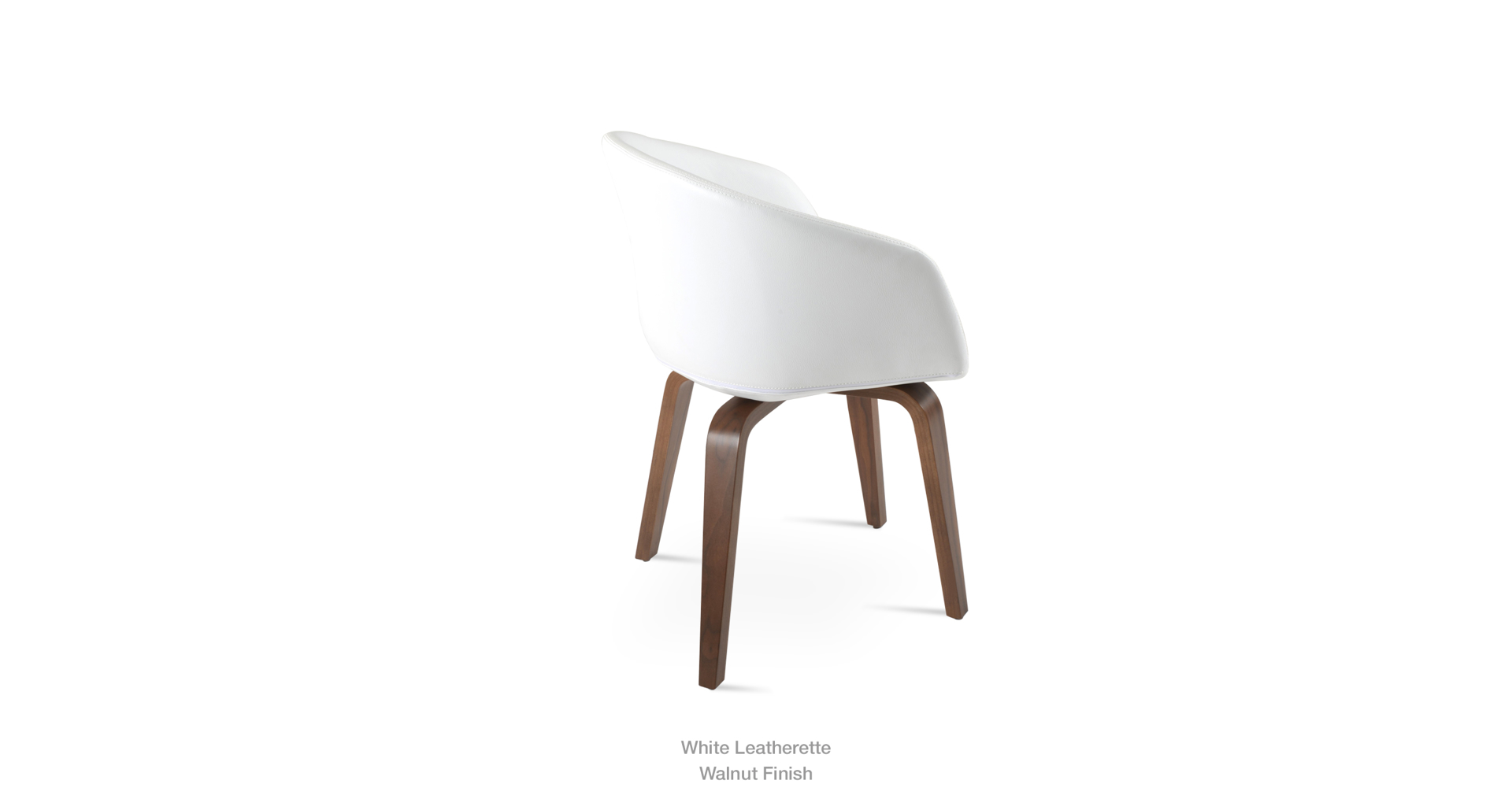 White Leatherette - walnut