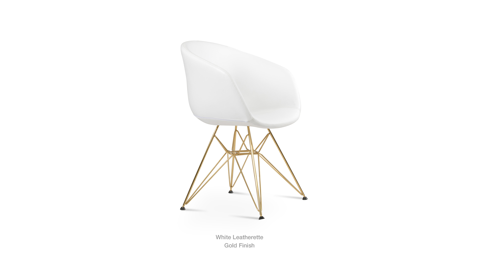 White Leatherette - gold