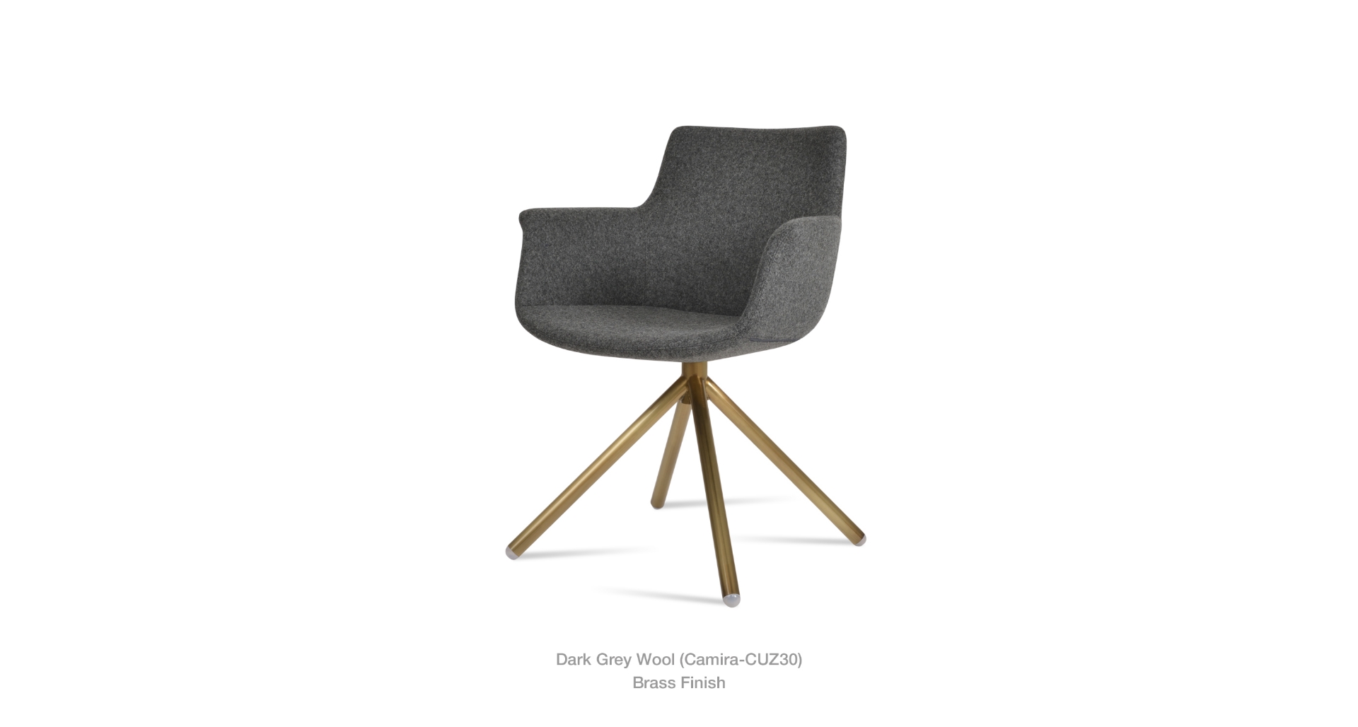 dark grey wool - Brass