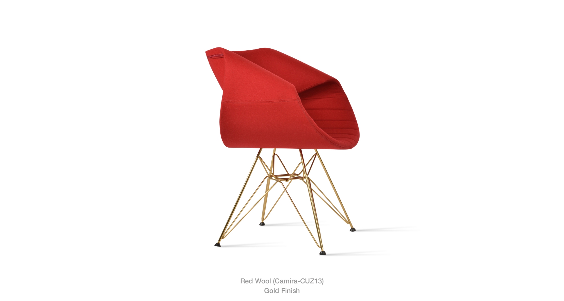red wool - brass