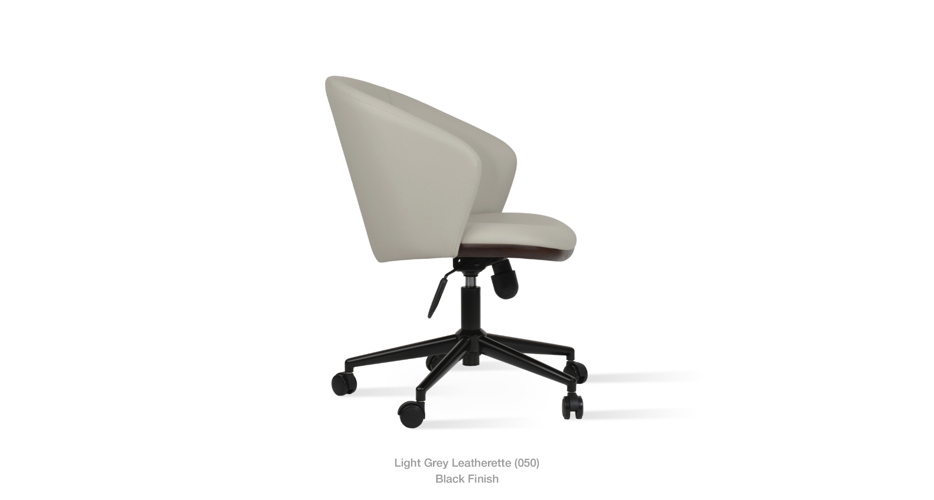 light grey leatherette