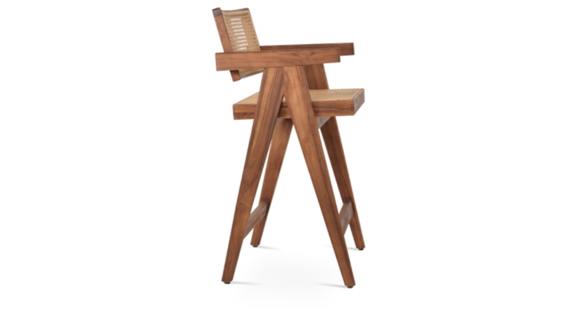 sohoConcept-Pierre J Stools Teak Full Wicker