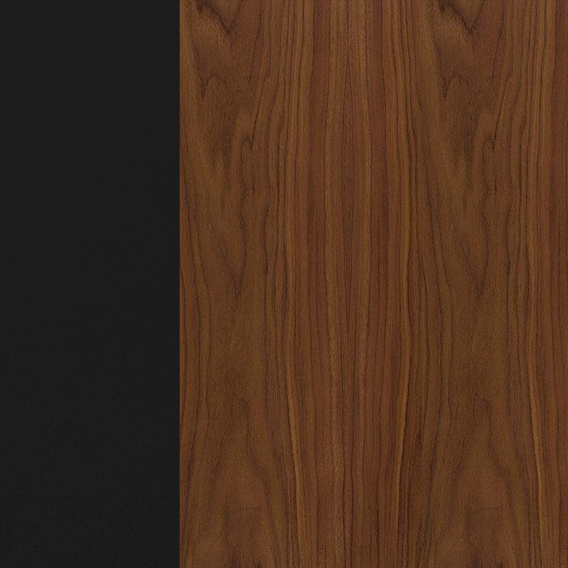 Walnut Veneer & Black