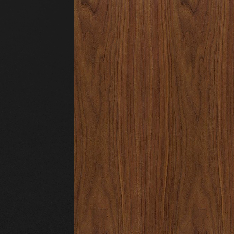 Walnut Veneer & Black (Thick Post)